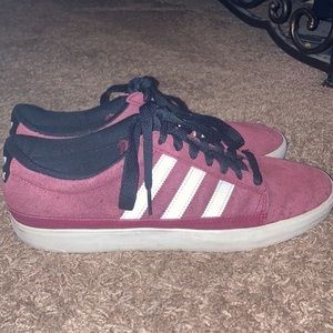 Maroon Suede Adidas Trainers